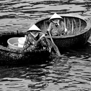 Bamboo basket boats