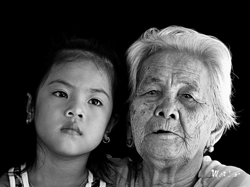 Grand Ma and grand daughter-Photo taken 17th-August-2014-By Mai Loc