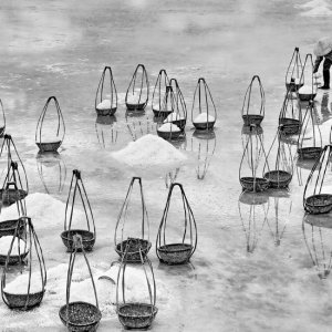 Salt harvest season-Photo taken 11th-July-2014 By Mai Loc
